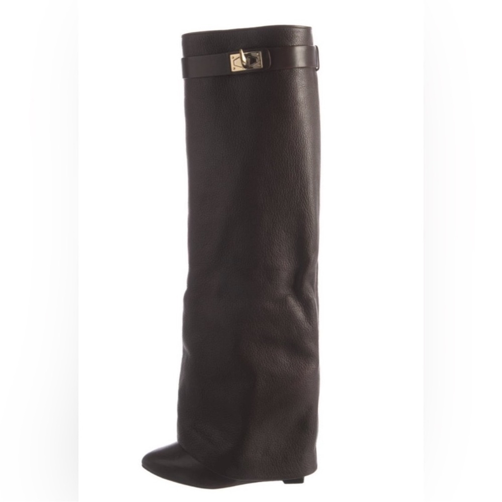 Givenchy Shark Boots - Chocolate Brown - Leather - US 7.5